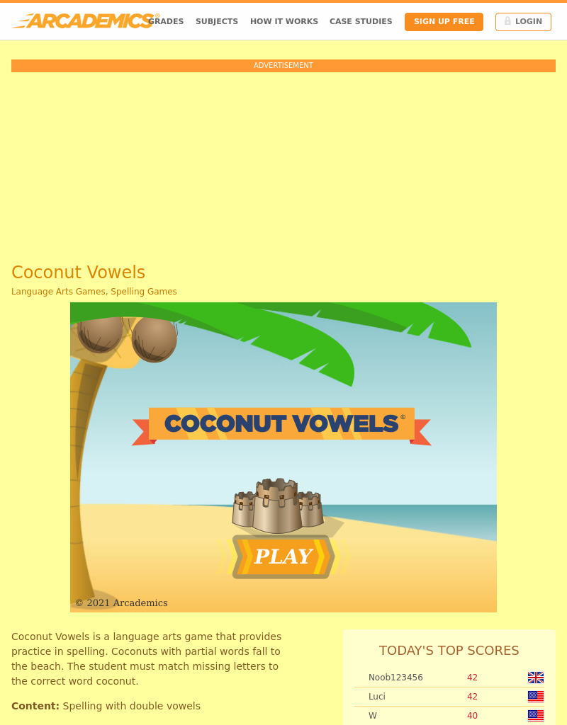 Coconut Vowels Interactive