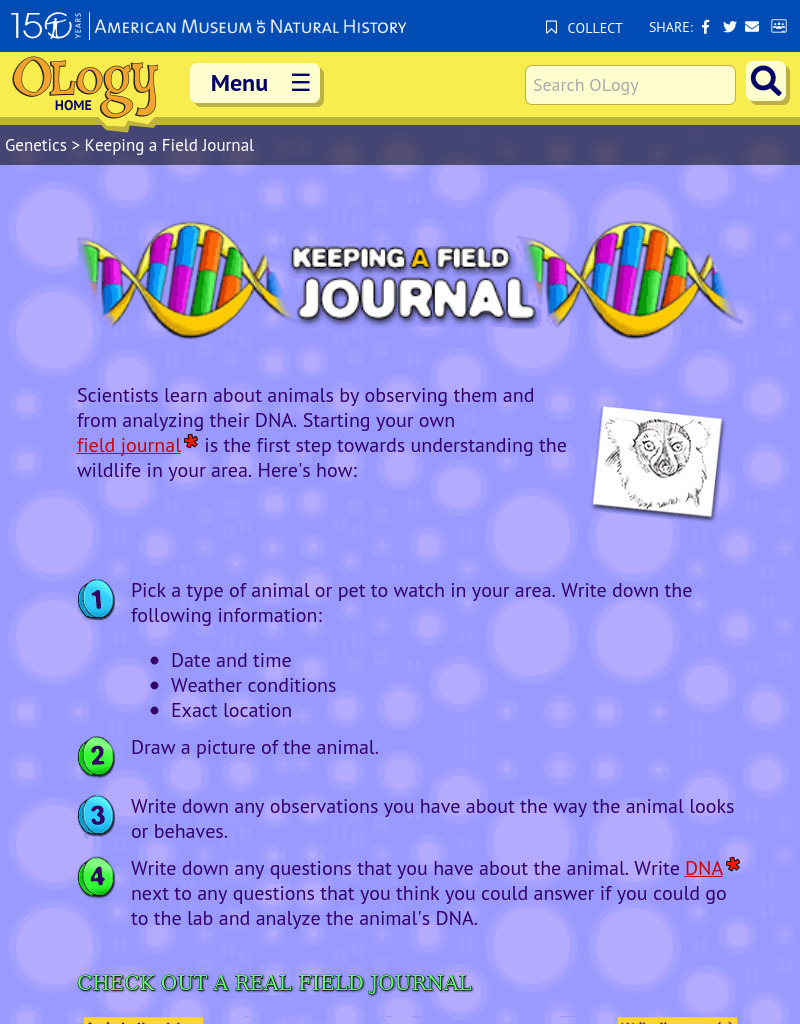 Keeping a Field Journal Activity