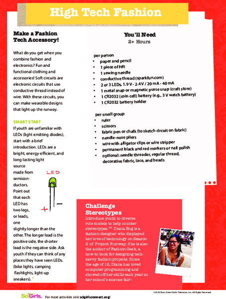 High Tech Fashion Activity