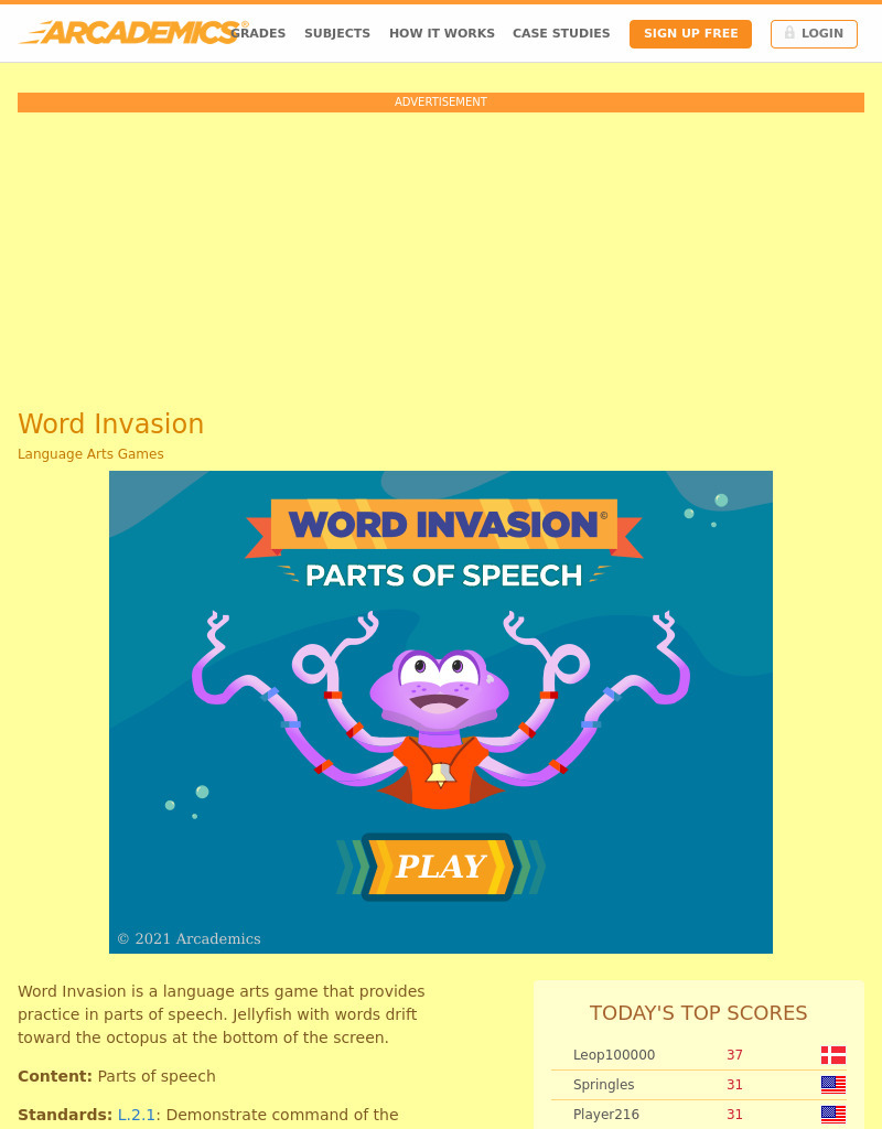 Word Invasion Interactive