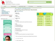 Learning About Roman Numerals Lesson Plan