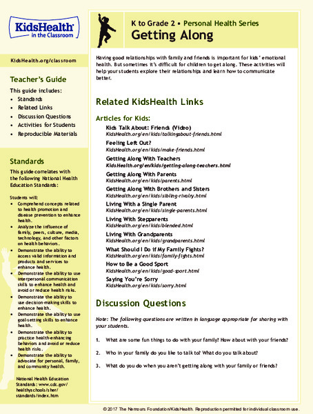 Getting Along: Grades K-2 Lesson Plan