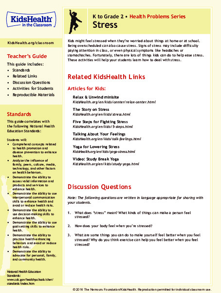 Stress: Grades K-2 Lesson Plan