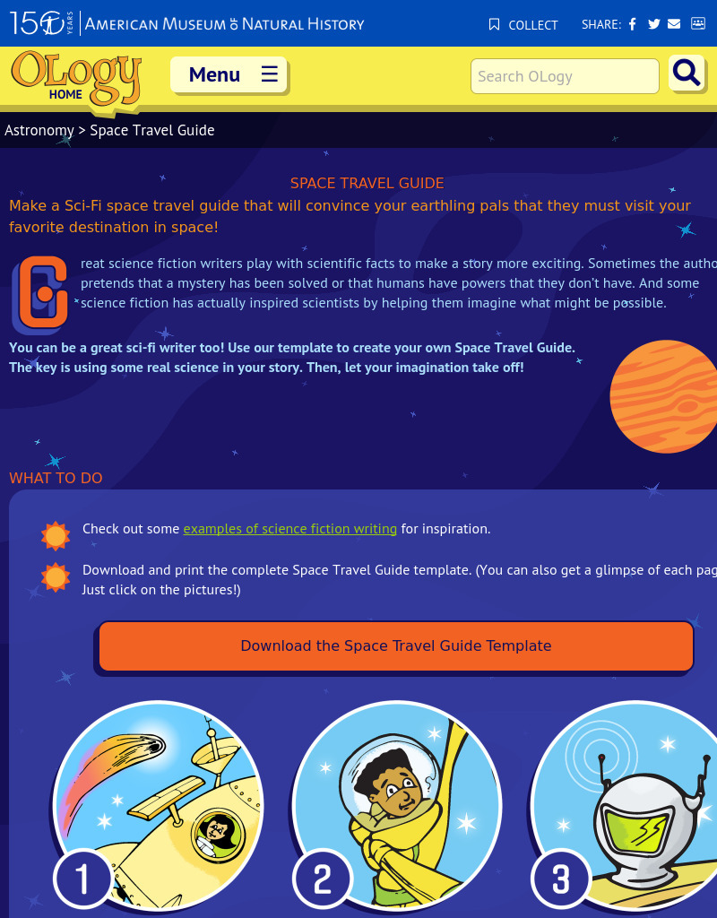 Space Travel Guide Activity