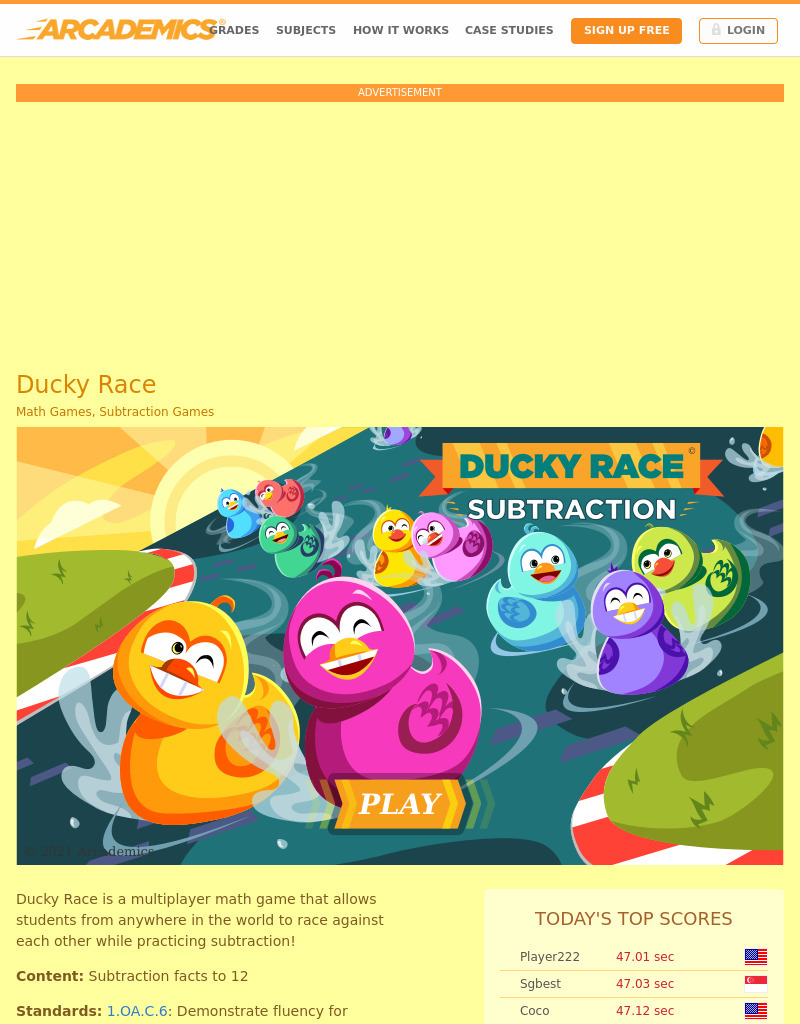 Ducky Race Interactive
