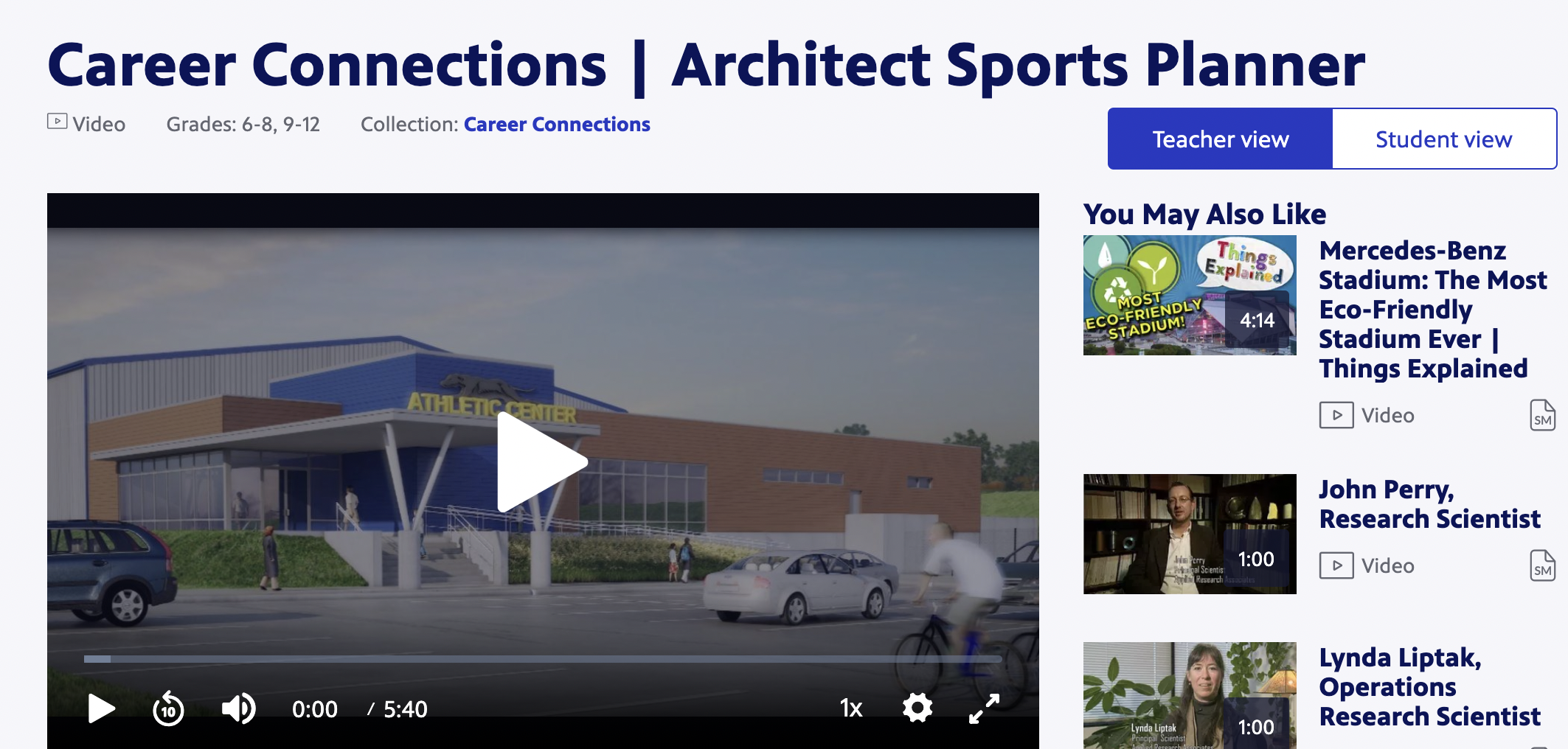 Career Connections | Architect Sports Planner Instructional Video