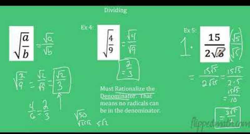 Multiply and Divide Radicals Instructional Video