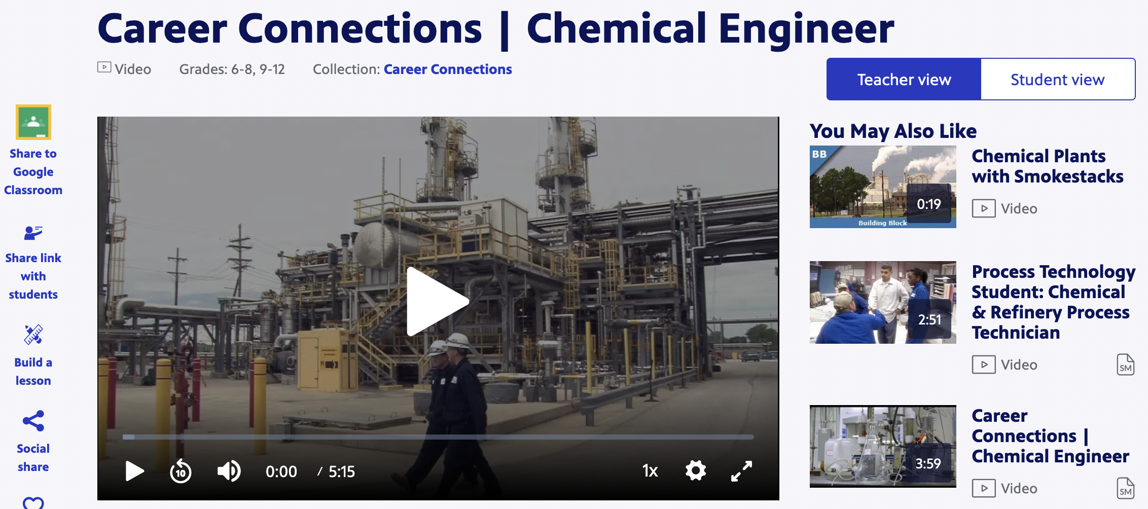Career Connections | Chemical Engineer Instructional Video