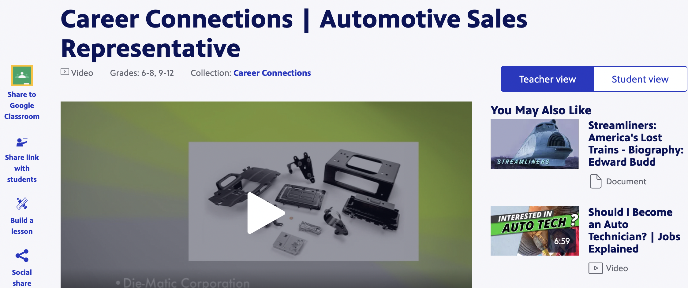 Career Connections | Automotive Sales Representative Instructional Video