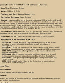 Mississippi Bridge Lesson Plan