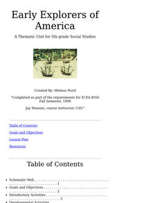 Early Explorers of America Lesson Plan