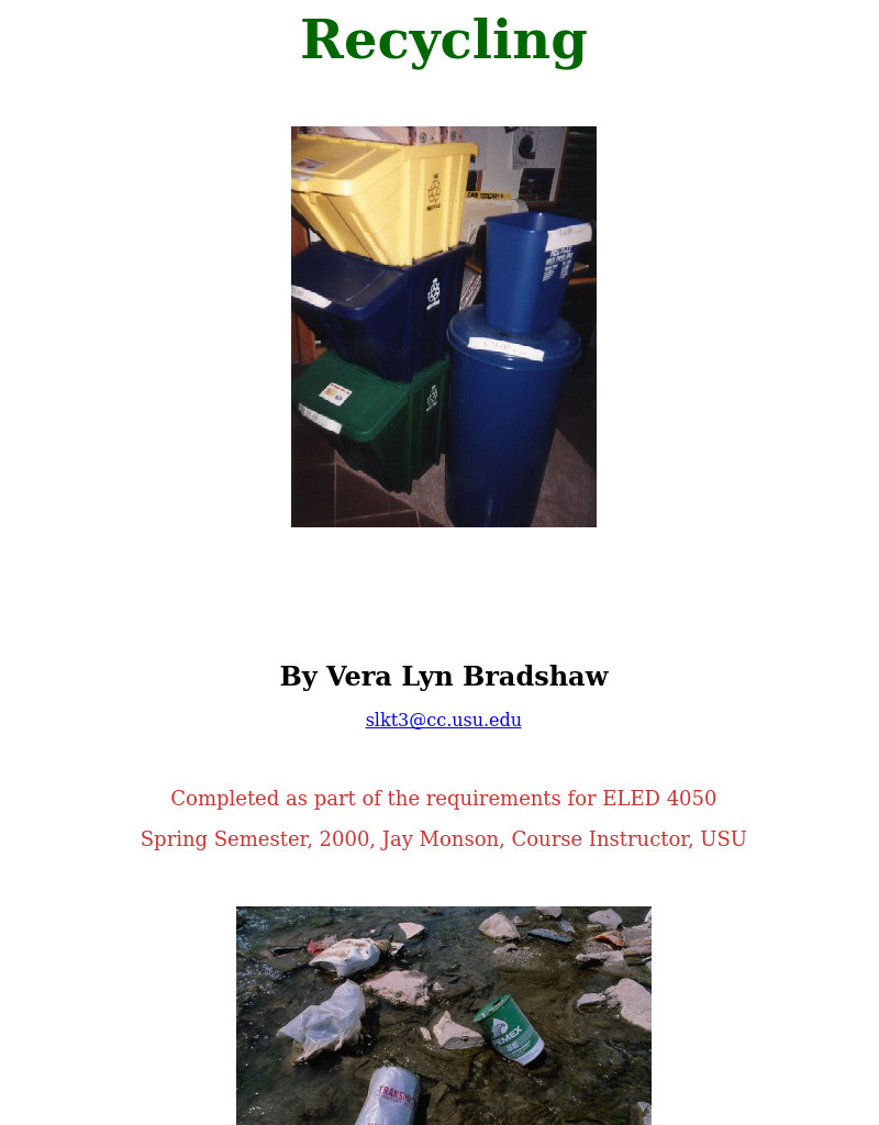 Causes of Pollution Lesson Plan