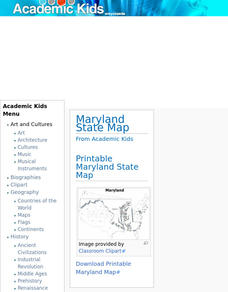 Maryland State Map Organizer