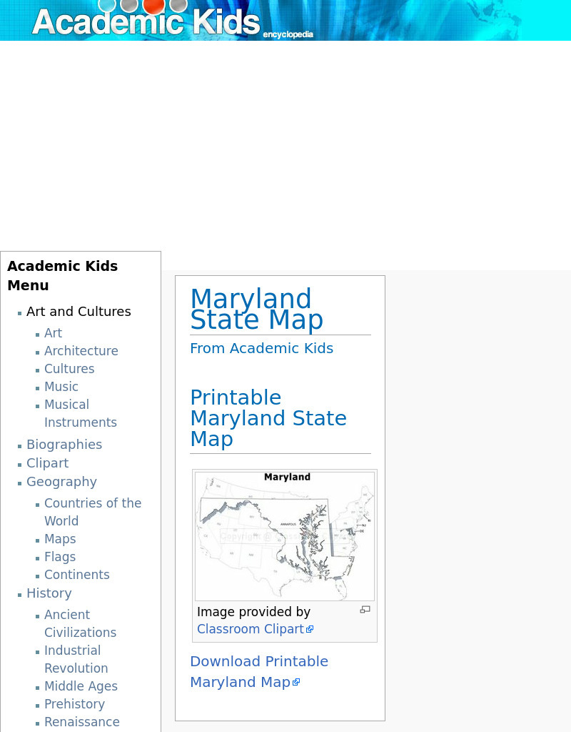 Maryland State Map Organizer