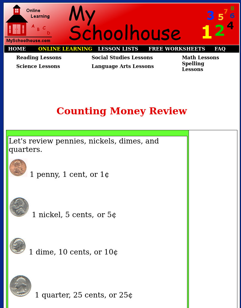 Counting Money Review Interactive
