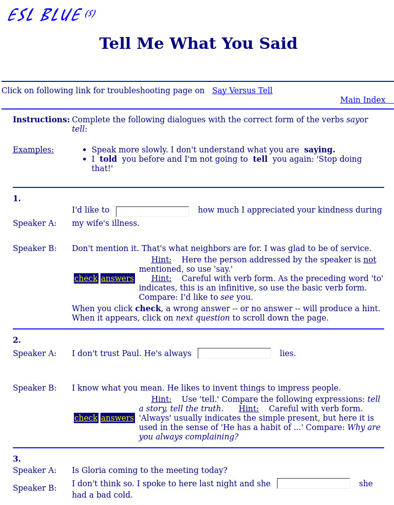 Tell Me What You Said Interactive