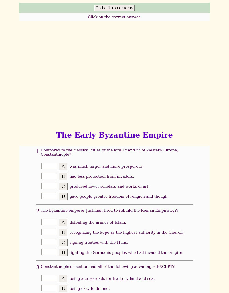 The Early Byzantine Empire Interactive