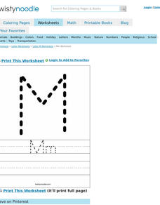 Letter M Practice Worksheet