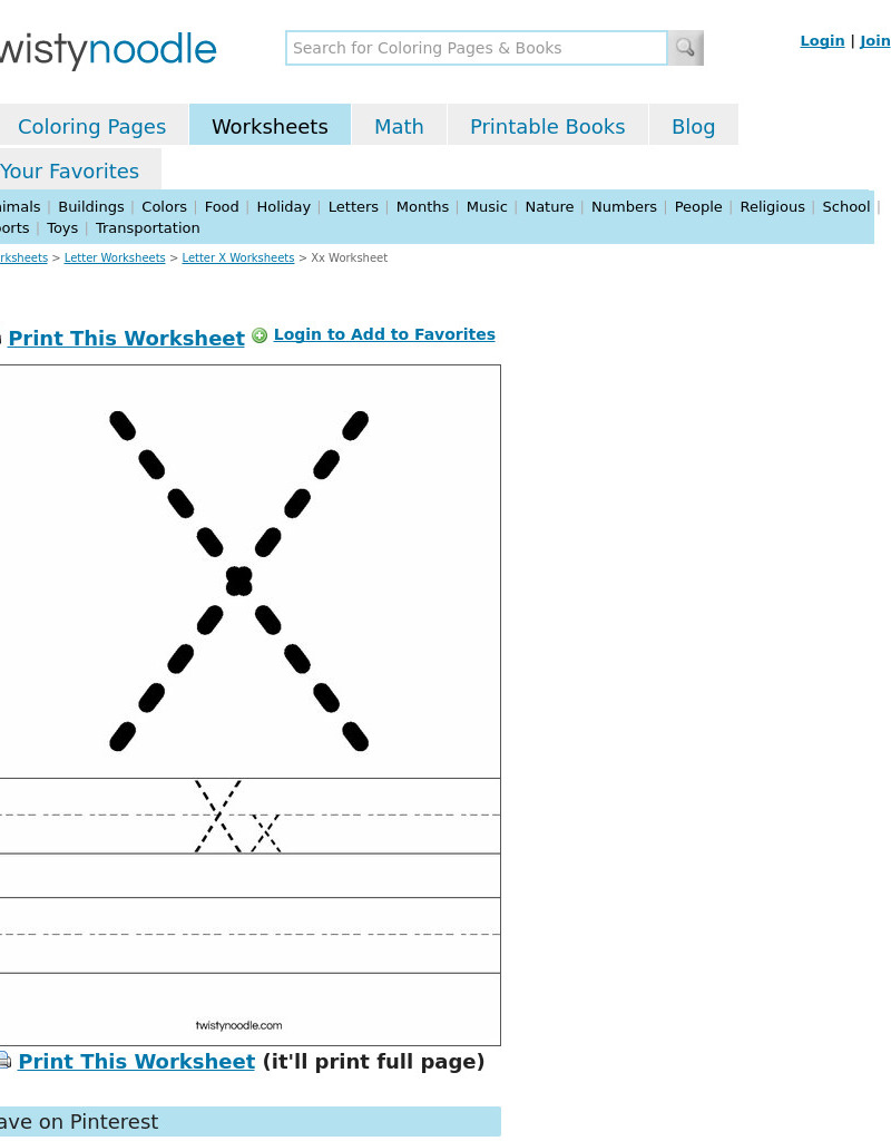 Customized Handwriting:  the Letter X Interactive