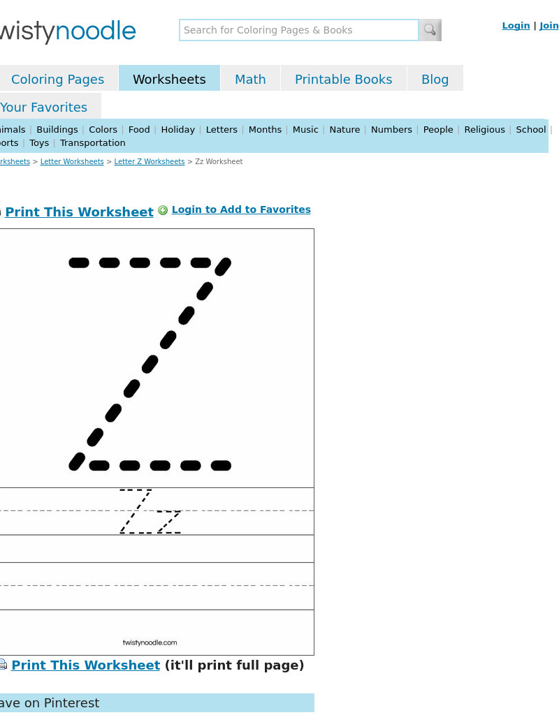 Customized Handwriting:  Letter Z Interactive
