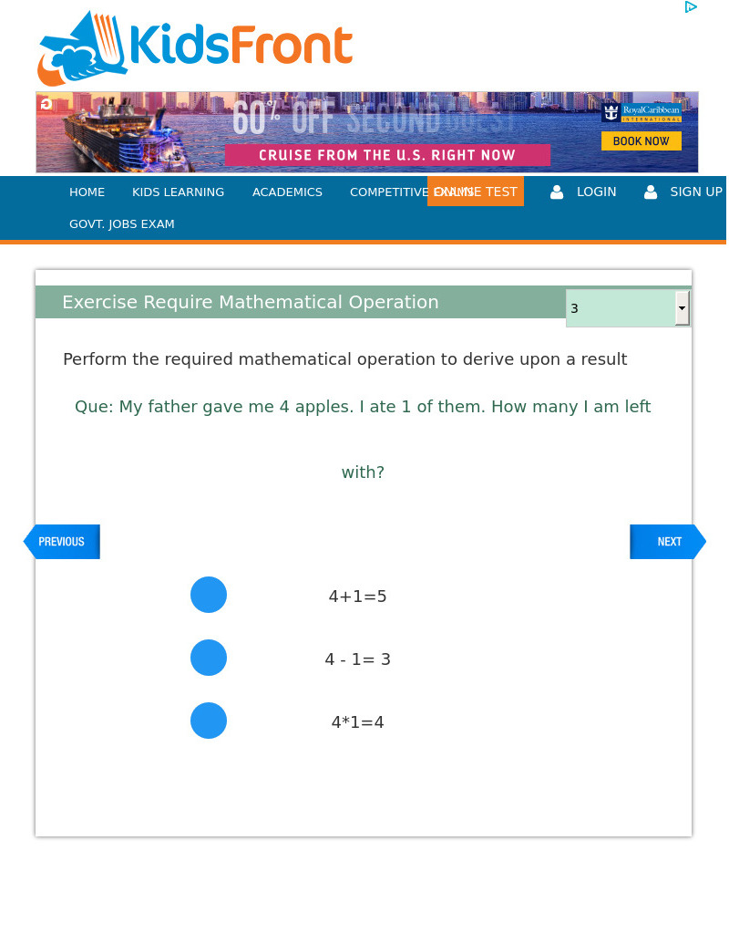 Exercise Require Mathematical Operation 3 Interactive