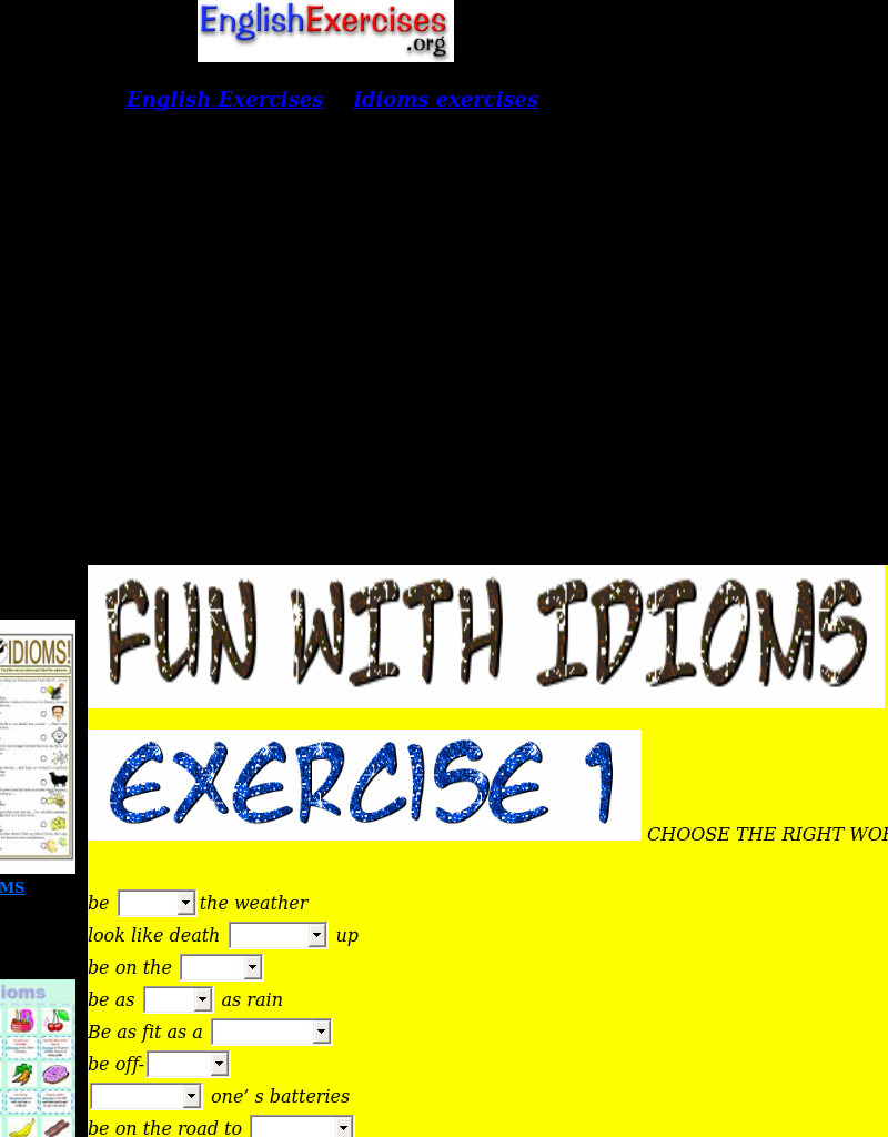 Fun with Idioms 7 Exercises Interactive