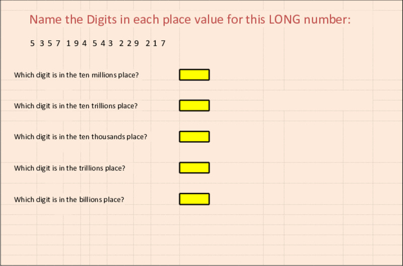 Name the Digits in Each Place Interactive