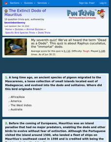 The Extinct Dodo of Mauritius Interactive