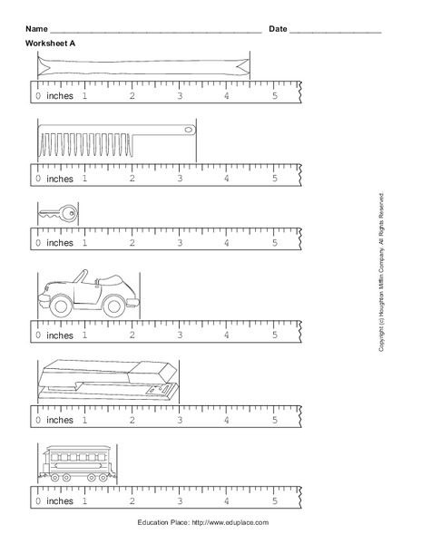 Learning to Measure Worksheet