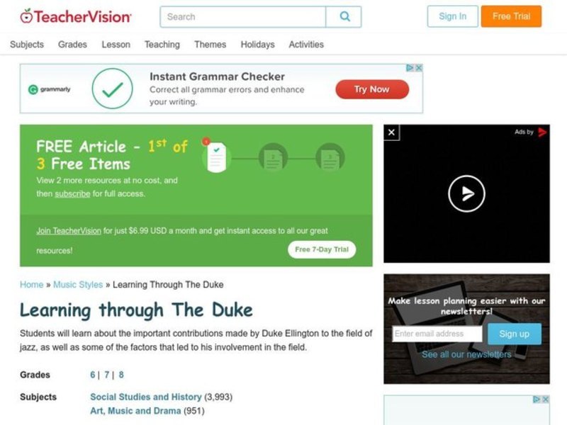 Learning through The Duke Lesson Plan