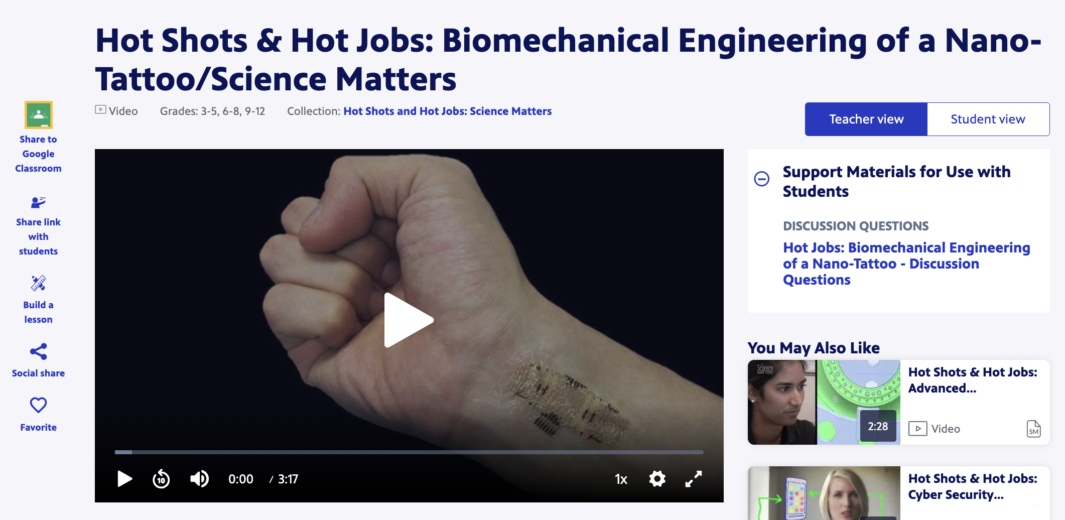 Hot Shots and Hot Jobs: Biomechanical Engineering of a Nano-Tattoo Instructional Video