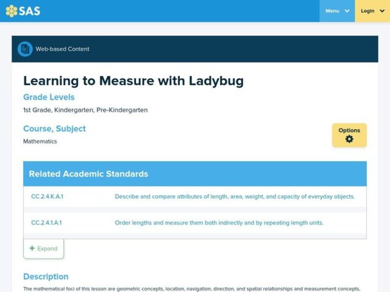 Learning to Measure with Ladybug Lesson Plan