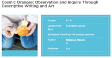 Cosmic Oranges: Observation and Inquiry Through Descriptive Writing and Art Lesson Plan