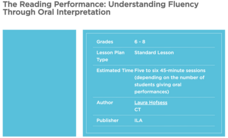 The Reading Performance: Understanding Fluency Through Oral Interpretation Lesson Plan