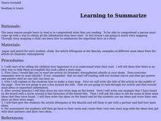 Learning to Summarize Lesson Plan