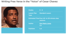 Writing Free Verse in the "Voice" of Cesar Chavez Lesson Plan