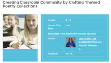 Creating Classroom Community By Crafting Themed Poetry Collections Unit Plan