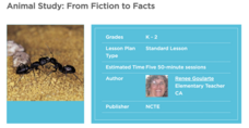 Animal Study: From Fiction to Facts Lesson Plan