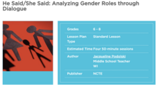 He Said/She Said: Analyzing Gender Roles through Dialogue Lesson Plan