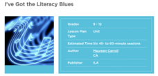 I've Got the Literacy Blues Unit Plan