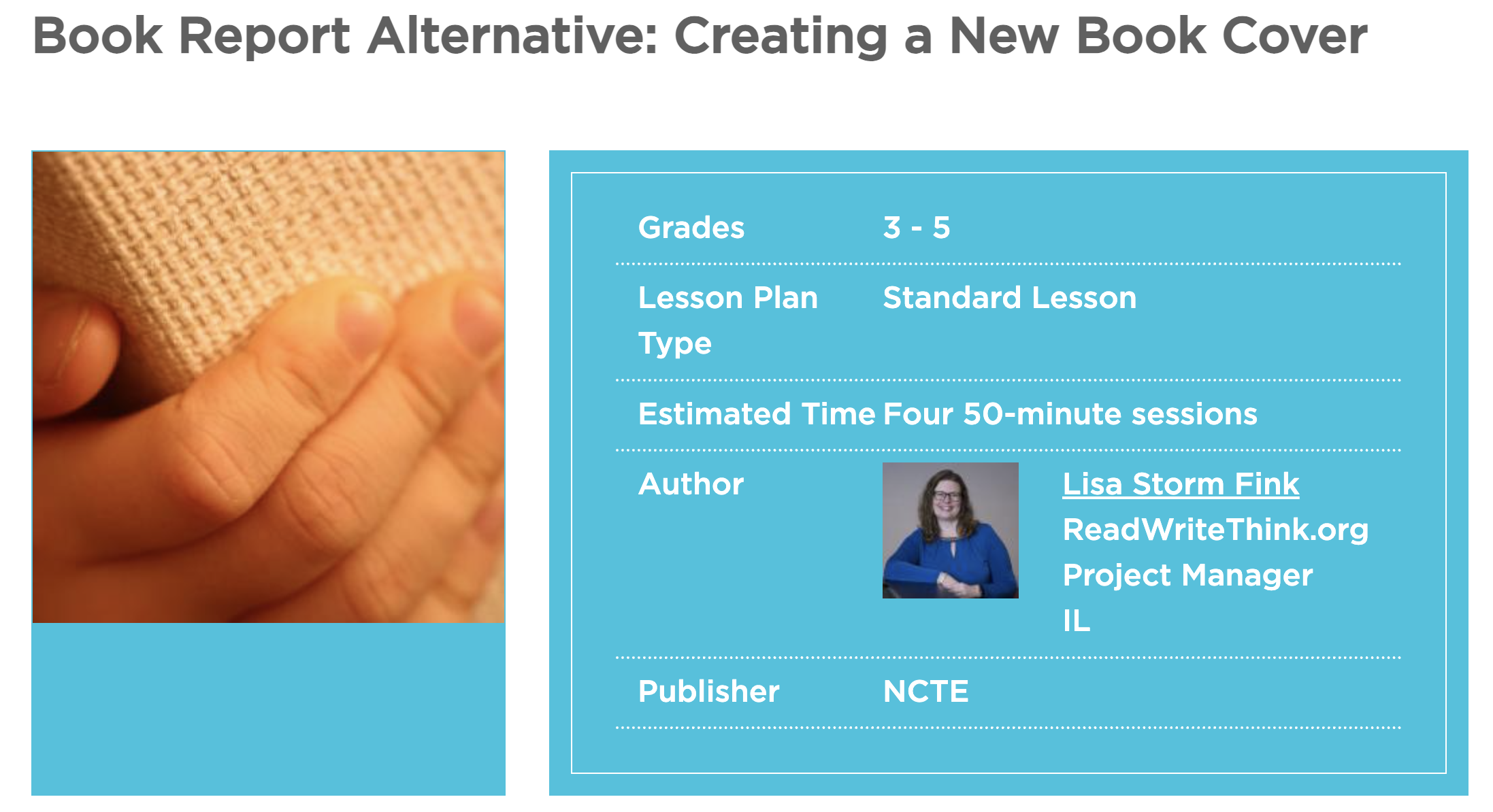 Book Report Alternative: Creating A New Book Cover Lesson Plan