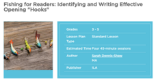 Fishing for Readers: Identifying and Writing Effective Opening Hooks Lesson Plan