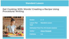 Let's Get Cooking With Words! Creating a Recipe Using Procedural Writing Lesson Plan