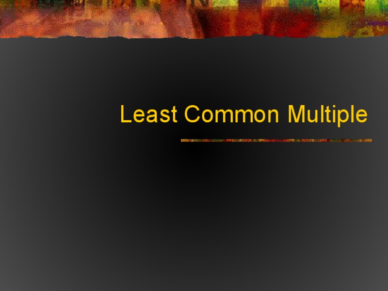 Least Common Multiple PPT