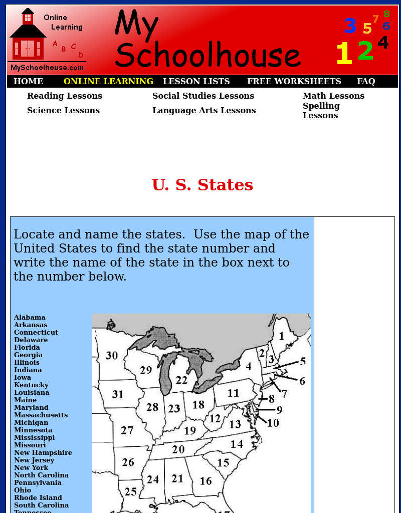 Know Your US States Interactive