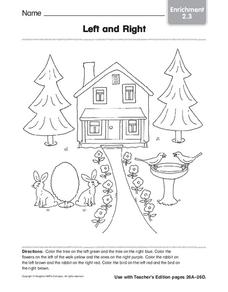 Left and Right Worksheet