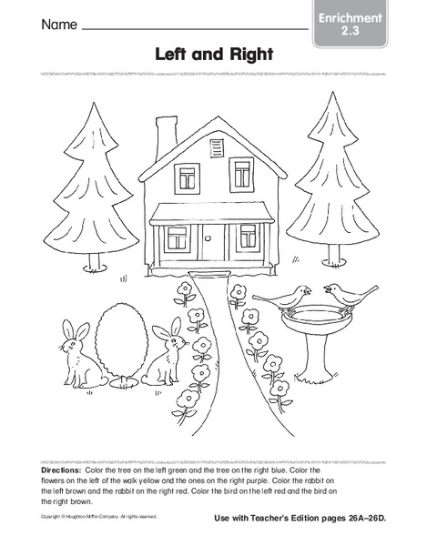 Left and Right Worksheet