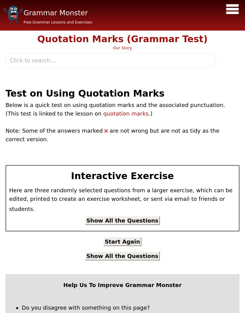 Quotation Marks Interactive