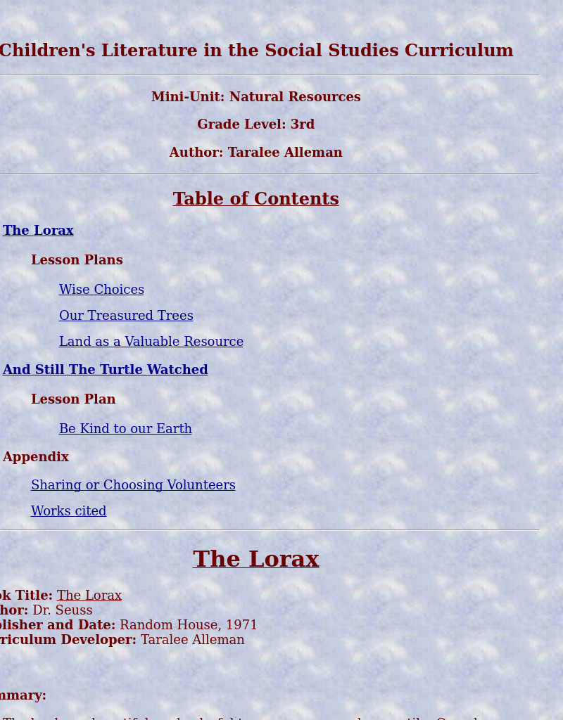 Land as a Valuable Resource Lesson Plan