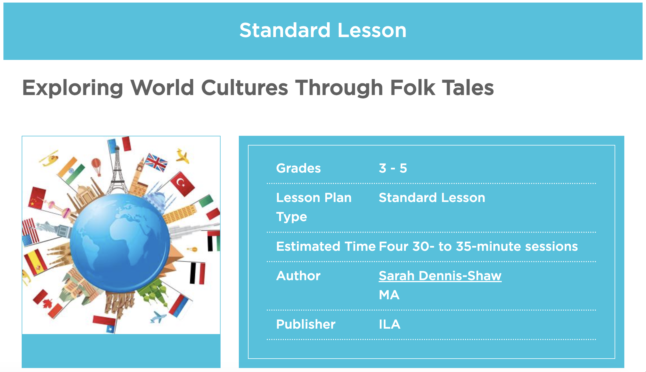 Exploring World Cultures Through Folk Tales Lesson Plan